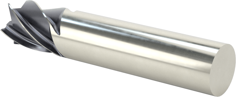Paslanmaz Çelik ve Titanyum için Karbür Uçlu Freze, AlTiN Kaplamalı, 1/2" Freze Çapı, 5/8" Kesme Uzunluğu