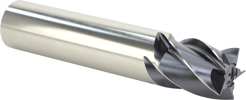 Paslanmaz Çelik ve Titanyum için Karbür Uçlu Freze, AlTiN Kaplamalı, 1/2" Freze Çapı, 5/8" Kesme Uzunluğu