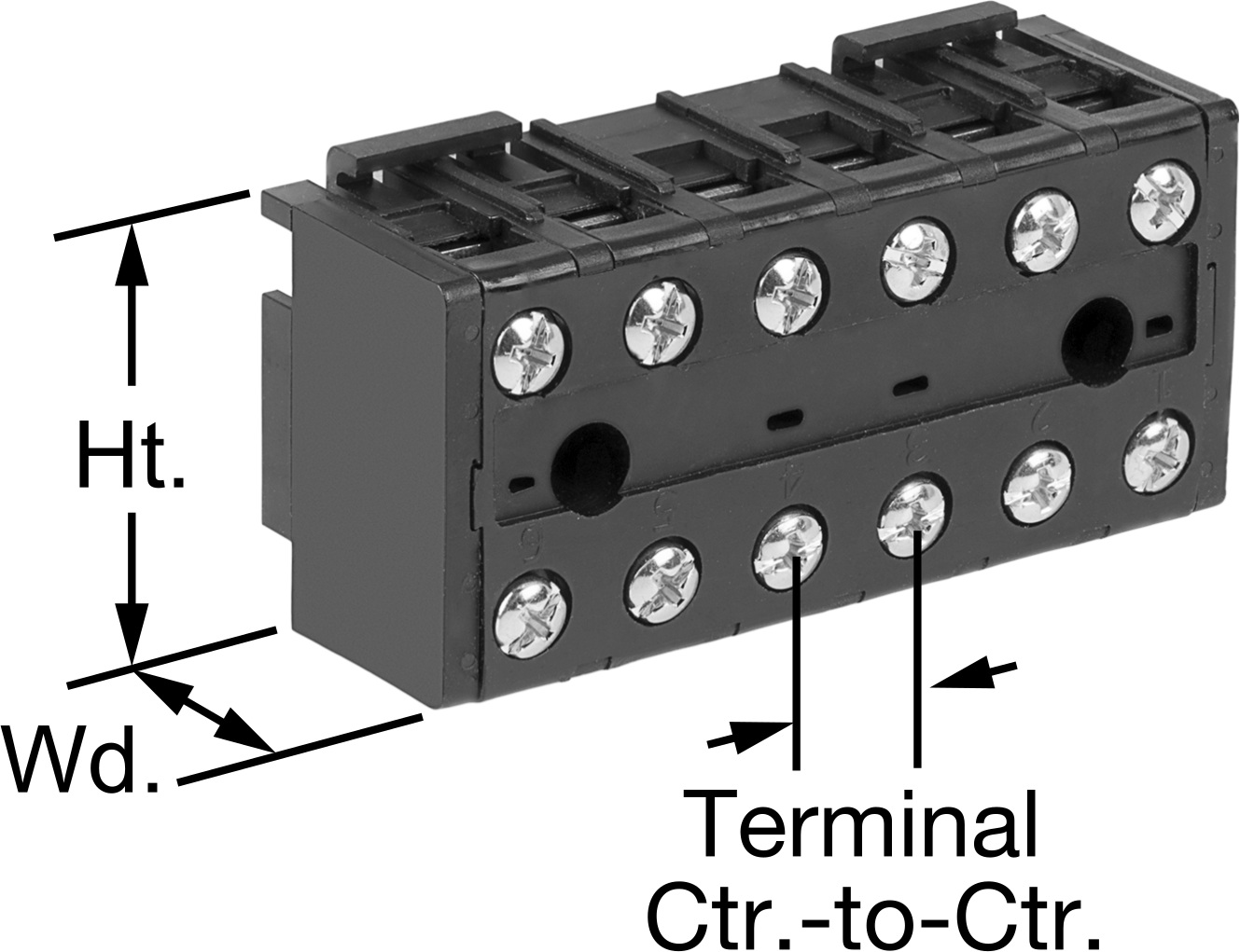 Six Circuits with Screw Terminals