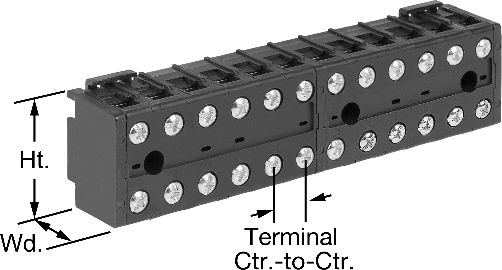 12 Circuits with Screw Terminals