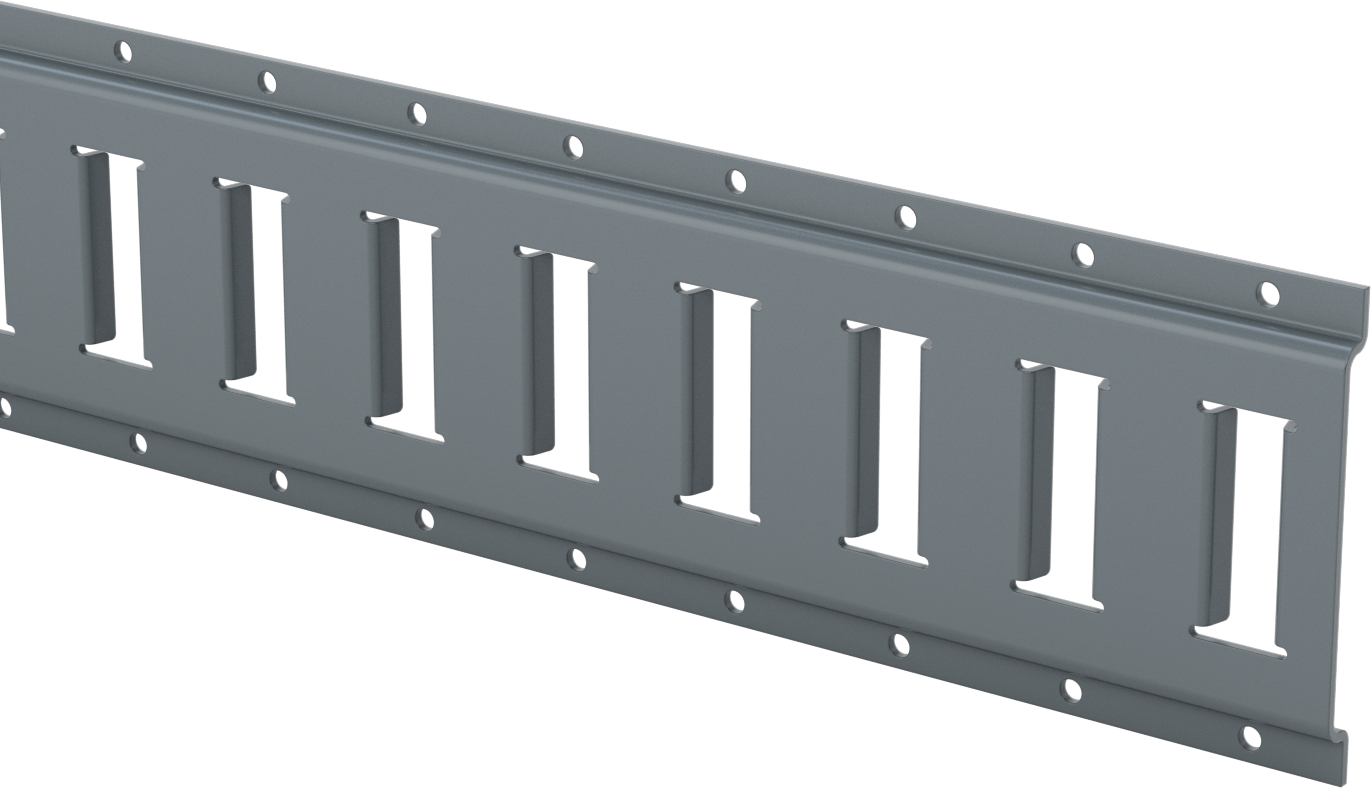 E-Track, Yatay, Toz Boyalı Çelik, 10 Fit Uzunluk