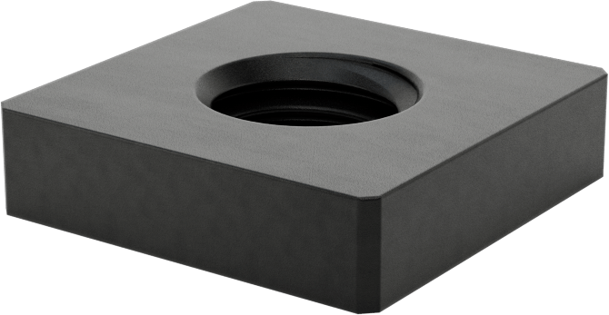 Kaynaklı Seviyeleme Montaj Plakası, 1" Kare Dış Bacak için, 1/2"-13 Diş Boyutu