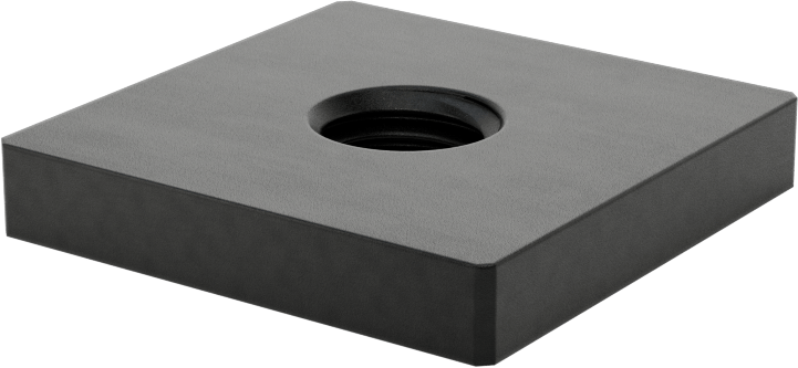 Kaynaklı Seviyeleme Montaj Plakası, 1-1/2" Kare Dış Ayak için, 1/2"-13 Diş Boyutu