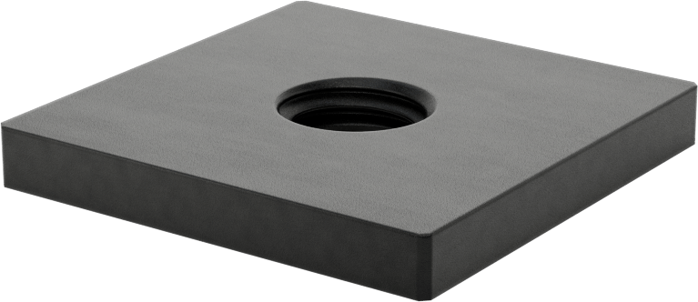 Kaynaklı Seviyeleme Montaj Plakası, 2" Kare Dış Bacak için, 5/8"-11 Diş Boyutu