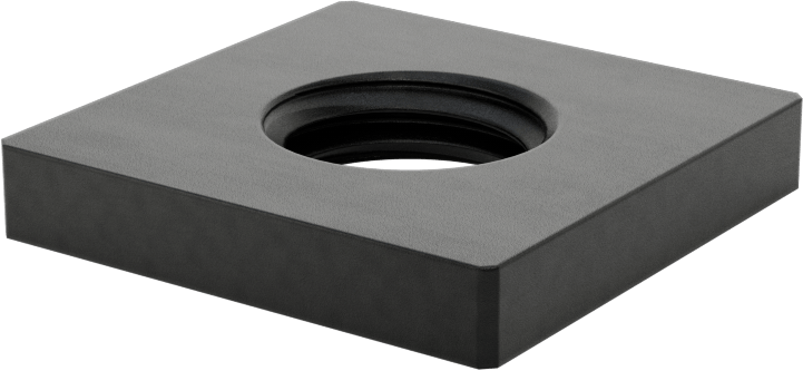 Kaynaklı Seviyeleme Montaj Plakası, 1-1/2" Kare Dış Ayak için, 3/4"-10 Diş Boyutu