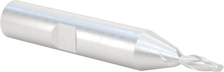 Döner Şaftlardaki Kama Yuvaları için Yüksek Hızlı Çelik Kare Uçlu Freze, 1/8" Freze Çapı