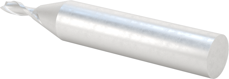 Döner Şaftlardaki Kama Yuvaları için Yüksek Hızlı Çelik Kare Uçlu Freze, 1/8" Freze Çapı