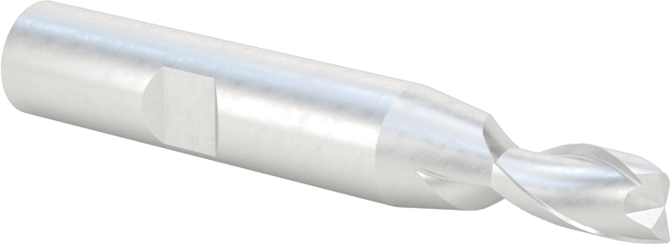 Döner Şaftlardaki Kama Yuvaları için Yüksek Hızlı Çelik Kare Uçlu Freze, 1/4" Freze Çapı
