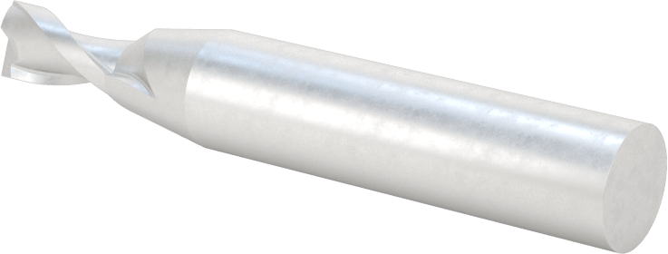 Döner Şaftlardaki Kama Yuvaları için Yüksek Hızlı Çelik Kare Uçlu Freze, 1/4" Freze Çapı