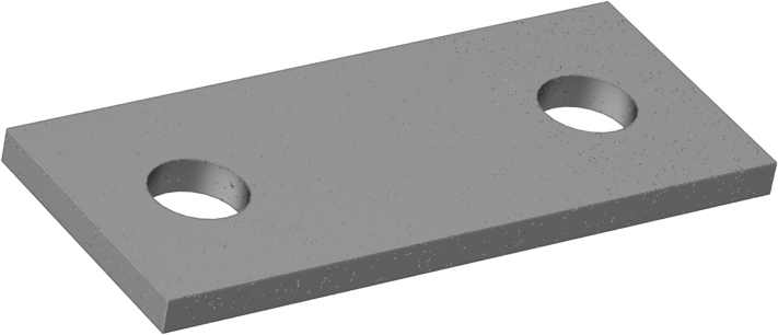 1/4"-20 Diş Boyutu için Plaka, 7/8" İç Çaplı Galvanizli Çelik U-Cıvata