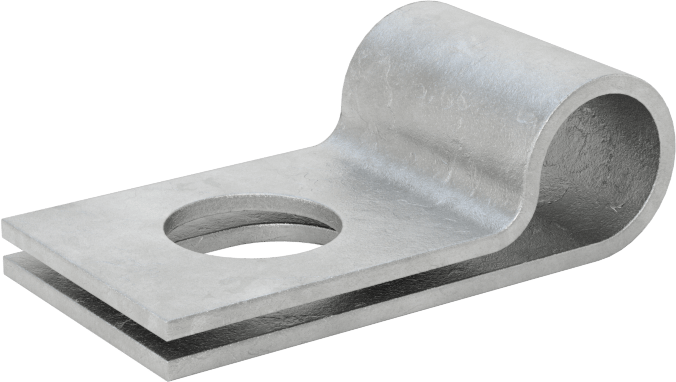 Galvanizli Çelik Halka Kelepçe, 1/4" ID, 15/16" Uzunluk