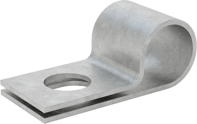 Galvanizli Çelik Halka Kelepçe, 3/8" ID, 1-1/16" Uzunluk