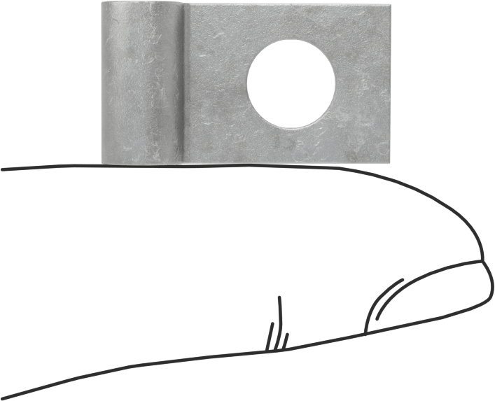 Galvanizli Çelik Halka Kelepçe, 3/16" ID, 7/8" Uzunluk