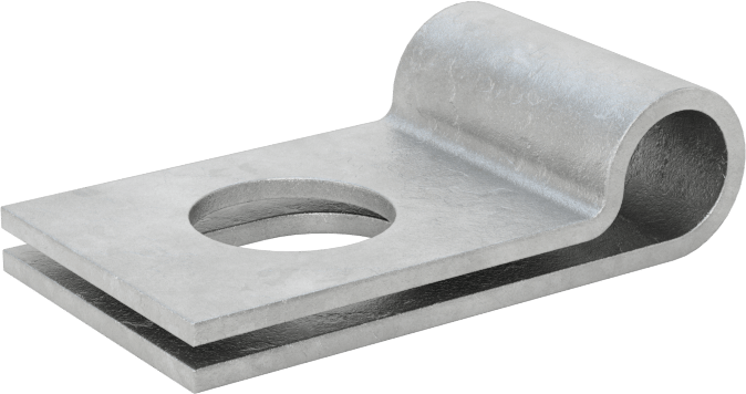 Galvanizli Çelik Halka Kelepçe, 3/16" ID, 7/8" Uzunluk
