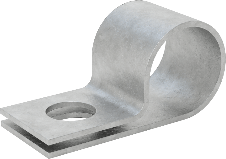 Galvanizli Çelik Halka Kelepçe, 3/4" ID, 1-3/4" Uzunluk