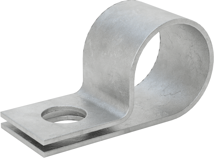Galvanizli Çelik Halka Kelepçe, 7/8" ID, 1-7/8" Uzunluk