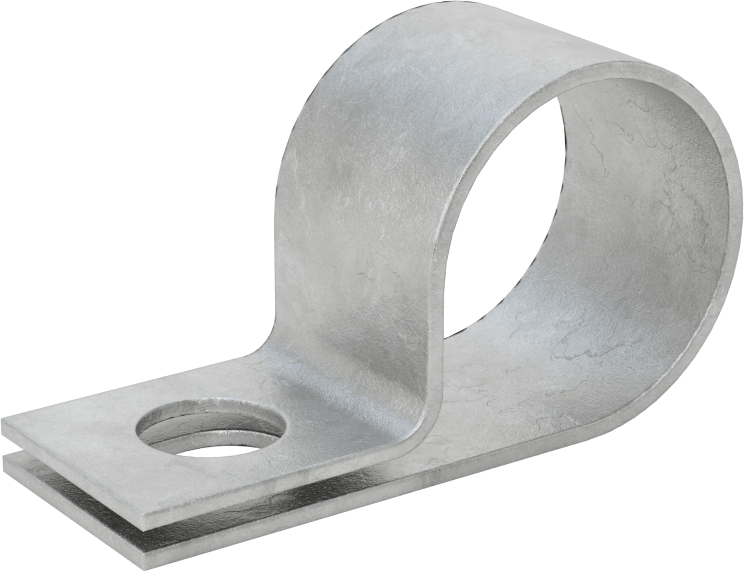 Galvanizli Çelik Halka Kelepçe, 1" ID, 2" Uzunluk