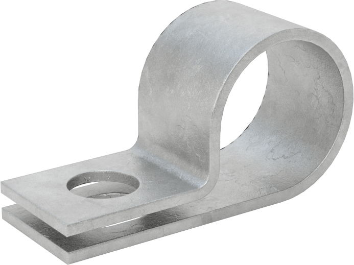 Galvanizli Çelik Halka Kelepçe, 5/8" ID, 1-3/8" Uzunluk