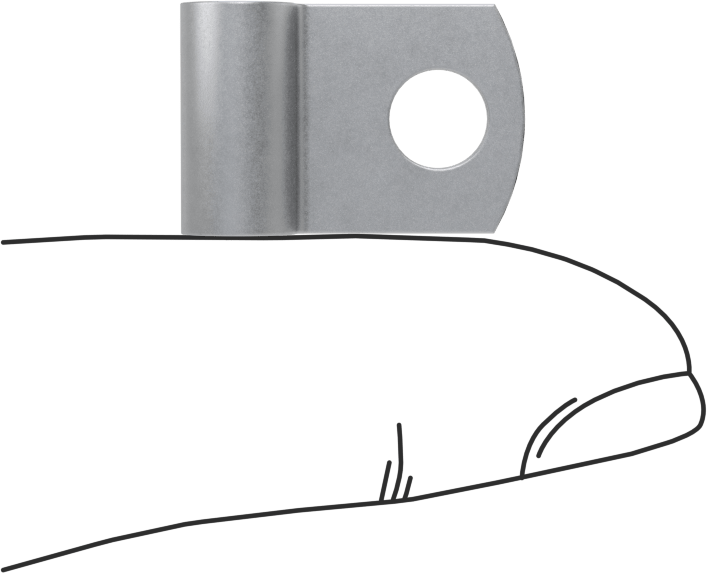 Alüminyum Halka Kelepçe, 3/16" ID, 3/4" Uzunluk