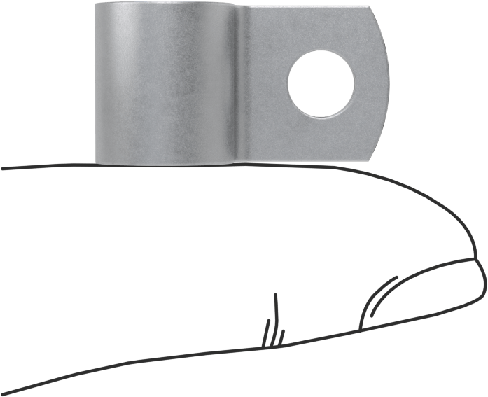 Alüminyum Halka Kelepçe, 3/8" ID, 15/16" Uzunluk
