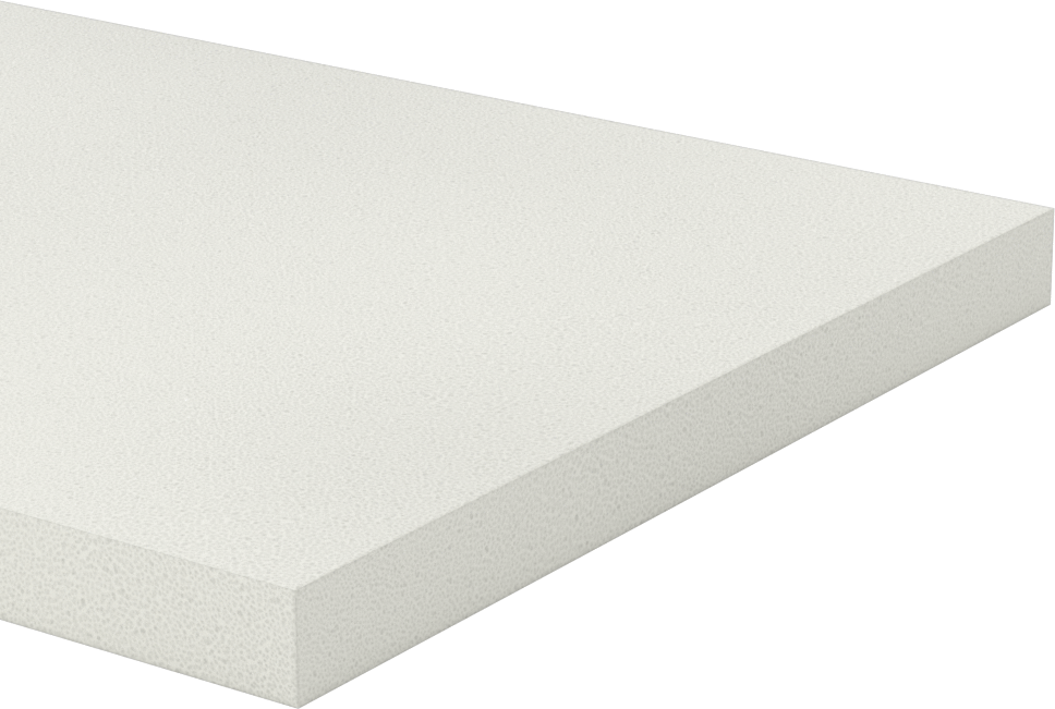 Ekstra Dayanıklı Süper Yastıklama Köpüğü, Pürüzsüz Polietilen Şerit, 6" x 48", 1/2" Kalınlık, Beyaz