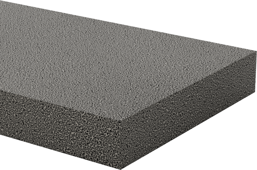 Ekstra Dayanıklı Süper Yastıklama Köpüğü, Pürüzsüz Polietilen Şerit, 4" x 48", 3/4" Kalınlık, Gri