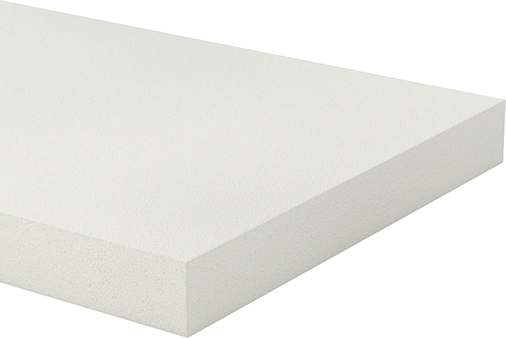 Ekstra Dayanıklı Süper Yastıklama Köpüğü, Pürüzsüz Polietilen Şerit, 6" x 48", 3/4" Kalınlık, Beyaz