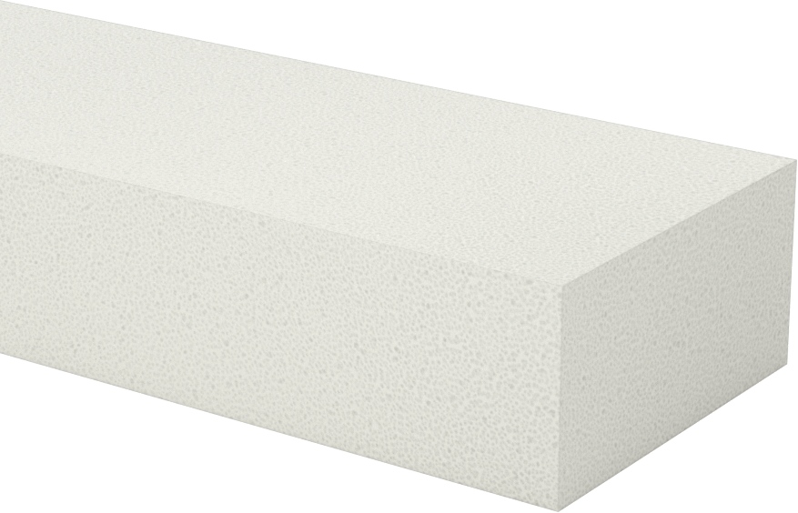 Ekstra Dayanıklı Süper Yastıklama Köpüğü, Pürüzsüz Polietilen Şerit, 2" x 48", 1" Kalınlık, Beyaz