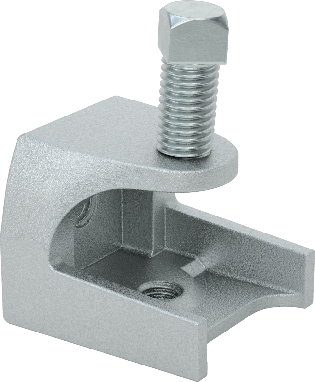 Dişli Çubuk için Kiriş Kelepçesi, Alttan Montaj, Çinko Kaplı Demir, 1/2"-13 Çubuk Boyutu için