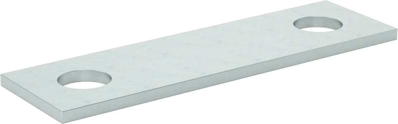 5/16"-18 Dişli Plaka, 1-1/2" İç Çap Çinko Kaplı Çelik U-Cıvata