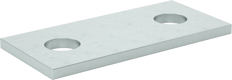 1/4"-20 Diş Boyutu için Plaka, 3/4" İç Çaplı Çinko Kaplı Çelik U-Cıvata