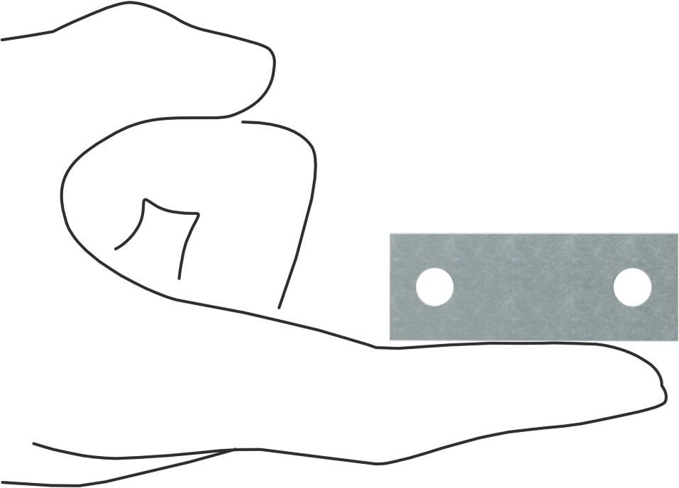 1/4"-20 Dişli Plaka, 1-1/8" İç Çap Çinko Kaplı Çelik U-Cıvata