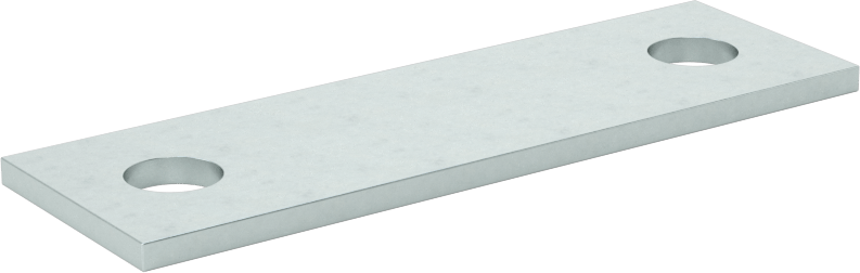 1/4"-20 Dişli Plaka, 1-1/2" İç Çap Çinko Kaplı Çelik U-Cıvata
