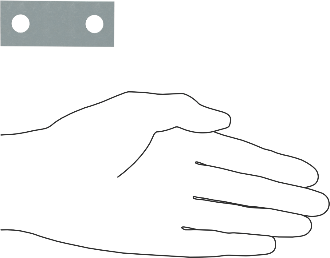 3/8"-16 Dişli Plaka, 1-1/4" İç Çap Çinko Kaplı Çelik U-Cıvata