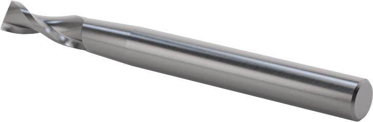 Kaplamasız Karbür Kare 2 Kanallı Parmak Frez, 5/32" Freze Çapı, 2" Toplam Uzunluk