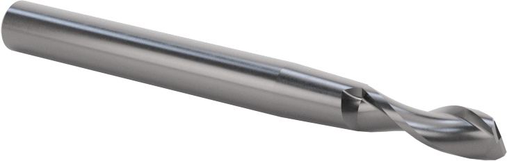 Kaplamasız Karbür Kare 2 Kanallı Parmak Frez, 5/32" Freze Çapı, 2" Toplam Uzunluk