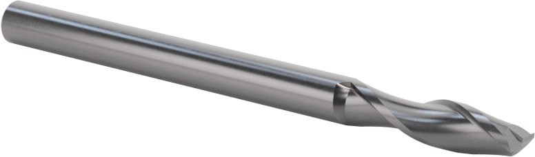 Kaplamasız Karbür Kare 2 Kanallı Parmak Frez, 3/16" Freze Çapı, 2-1/2" Toplam Uzunluk