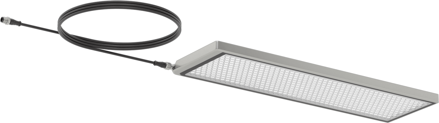 Panel Makine Işığı, Köşe Bağlantısı, 22-1/4" Toplam Uzunluk, 5700 Lumens