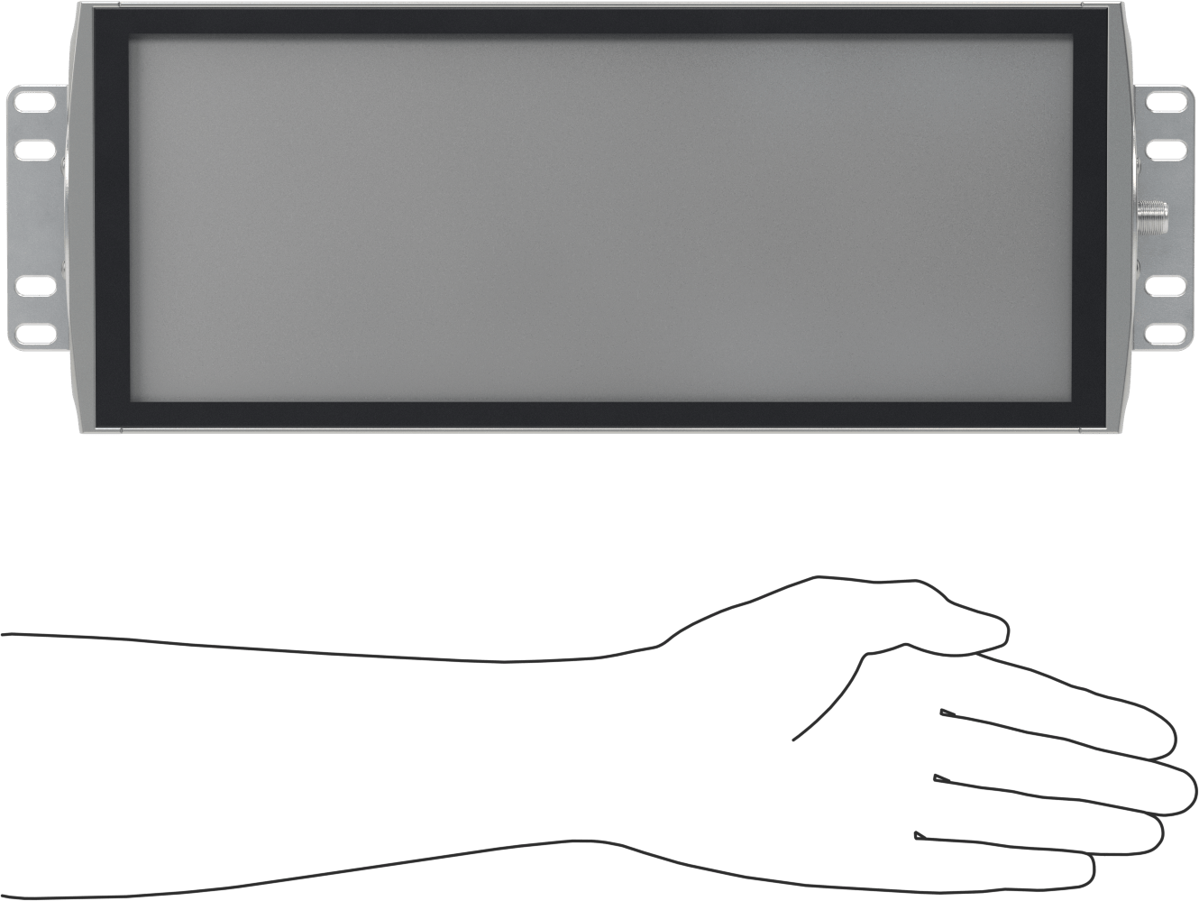 Panel Makine Işığı, Yan Bağlantı, 14-5/8" Toplam Uzunluk, 6700 Lumens