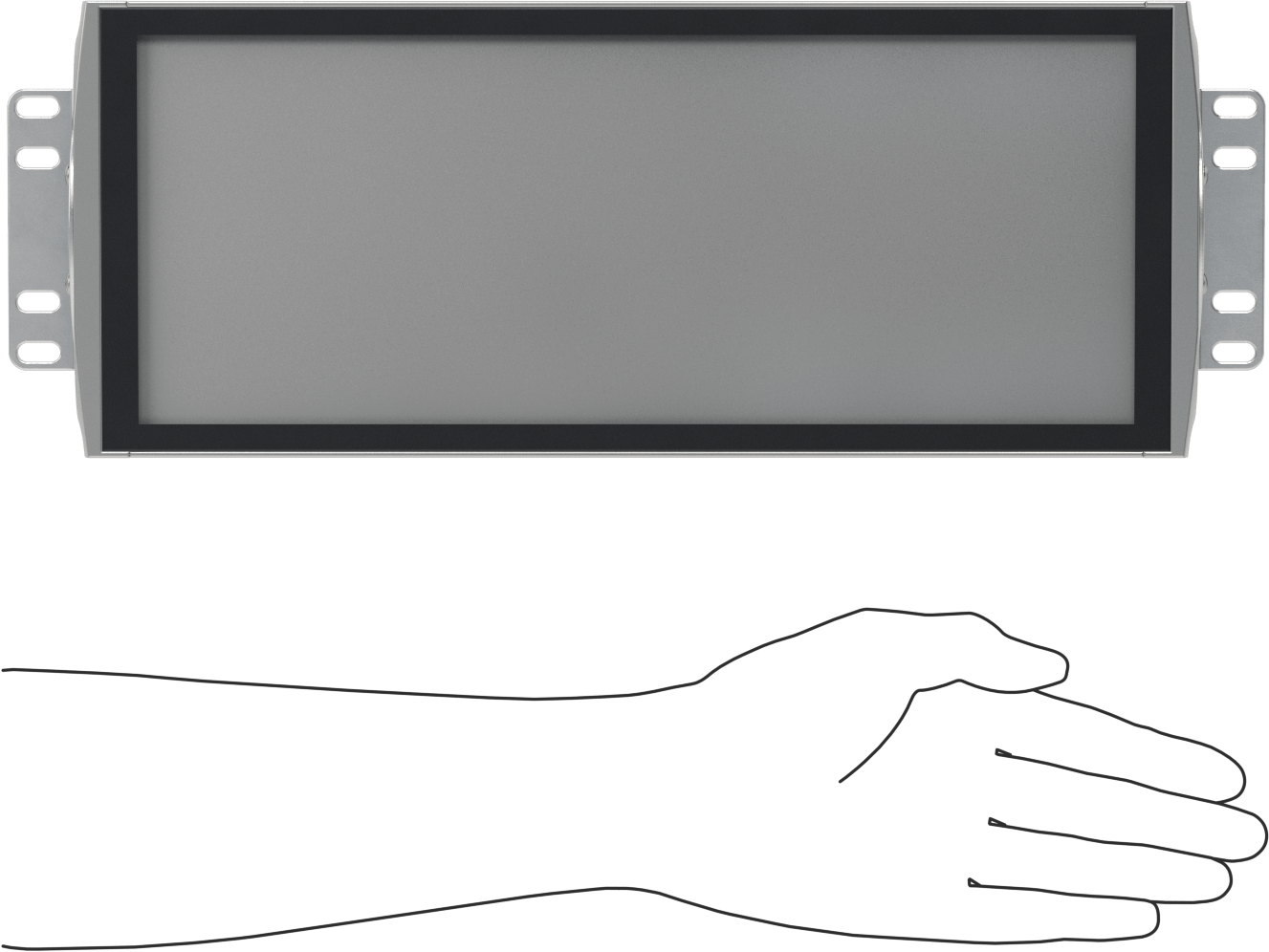 Panel Makine Işığı, Arka Bağlantı, 14-5/8" Toplam Uzunluk, 6700 Lumens