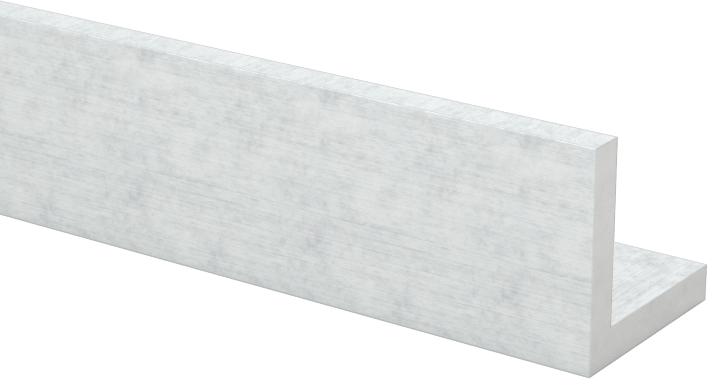 Mimari 6063 Alüminyum 90 Derece Köşebent, 1/16" Duvar Kalınlığı, 3/8“ Yükseklik x 3/8” Genişlik Dış, 8 Fit Uzunluk