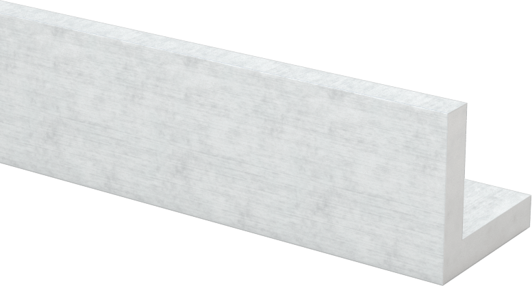 Mimari 6063 Alüminyum 90 Derece Köşebent, 1/8" Duvar Kalınlığı, 5/8“ Yükseklik x 5/8” Dış Genişlik, 4 Fit Uzunluk