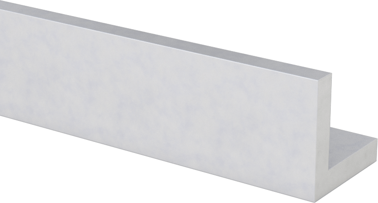 Mimari 6063 Alüminyum 90 Derece Köşebent, 1/8" Duvar Kalınlığı, 5/8“ Yükseklik x 5/8” Dış Genişlik, 4 Fit Uzunluk