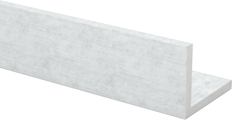 Mimari 6063 Alüminyum 90 Derece Köşebent, 1/16" Duvar Kalınlığı, 1/2“ Yükseklik x 5/8” Dış Genişlik, 4 Fit Uzunluk