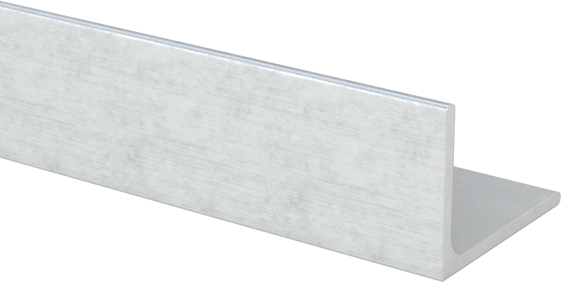 Mimari 6063 Alüminyum 90 Derece Köşebent, Yuvarlak İç Köşe, 1/16" Duvar Kalınlığı, 1" Dış Genişlik, 4' Uzunluk