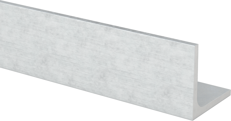 Mimari 6063 Alüminyum 90 Derece Köşebent, Yuvarlak İç Köşe, 3/64 inç Duvar Kalınlığı, 1/2" Dış Yükseklik, 4' Uzunluk