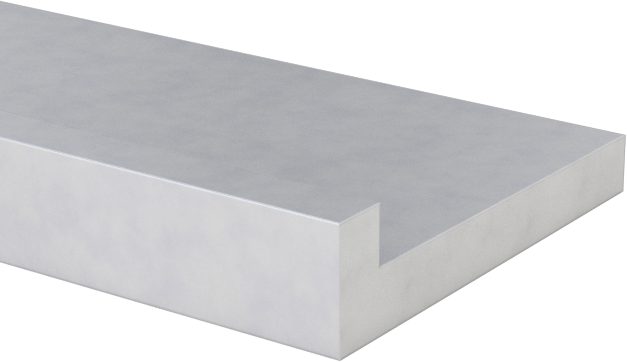 Mimari 6063 Alüminyum 90 Derece Köşebent, 1/16" Duvar Kalınlığı, 1/8“ Yükseklik x 1/2” Genişlik Dış, 4 Fit Uzunluk