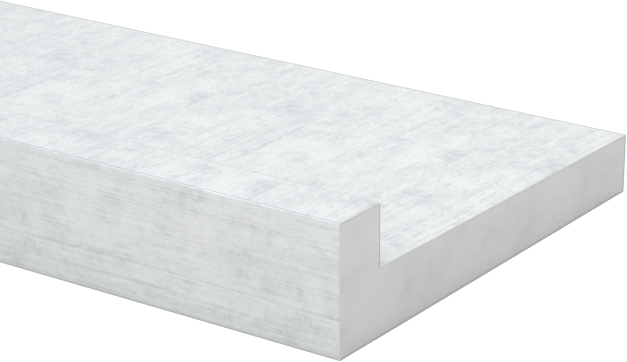 Mimari 6063 Alüminyum 90 Derece Köşebent, 1/16" Duvar Kalınlığı, 1/8“ Yükseklik x 1/2” Genişlik Dış, 4 Fit Uzunluk