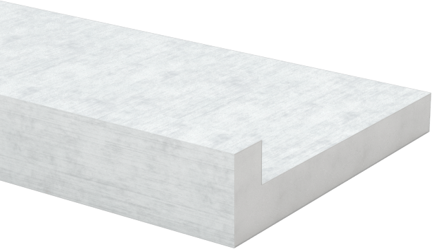 Mimari 6063 Alüminyum 90 Derece Köşebent, 1/16" Duvar Kalınlığı, 1/8“ Yükseklik x 1/2” Genişlik Dış, 8 Fit Uzunluk