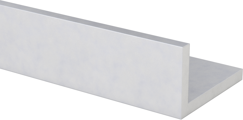 Mimari 6063 Alüminyum 90 Derece Köşebent, 1/8" Duvar Kalınlığı, 3/4“ Yüksek x 1-1/4” Geniş Dış, 2 Ayak Uzunluk